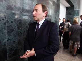 NHL commissioner Gary Bettman left yesterday’s meeting with the NHLPA early. “We’re better off doing other things (with internal meetings the rest of Wednesday), Donald Fehr said. (Veronica Henri/Toronto Sun)