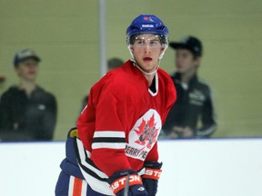 After almost a year of rehab, defenceman Taylor Fedun is happy to be back on the ice at the Perry Pearn camp Friday. Fedun is expected to play for the Oilers AHL affiliate in Oklahoma City this season. (Perry Mah, Edmonton Sun)