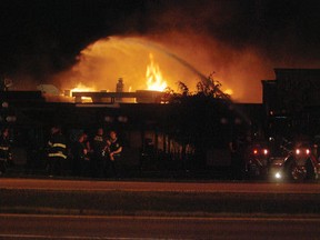 The Iron Grill restaurant went up in flames after an explosion on Aug. 12, 2009. (File photo)