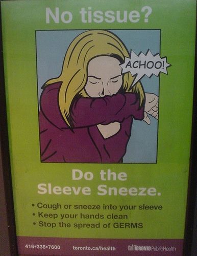 Sleeve sneeze poster