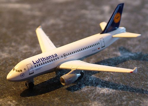 Lufthansa toy airplane