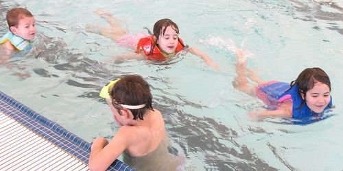 Children swimming