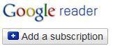 Google Reader Add subscription