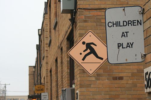 Children at Play sign
