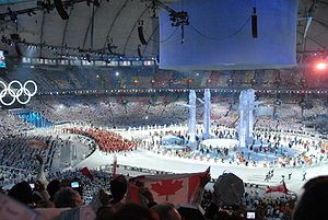 View of the opening ceremony at the Vancouver ...