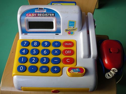 Toy cash register