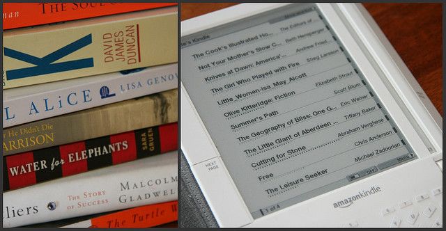 Kindle and paper books