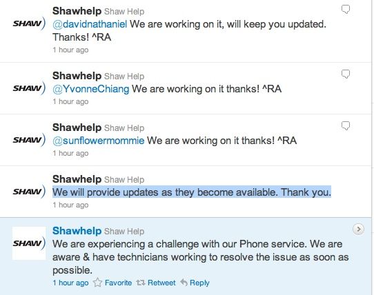 Shaw Phone Service Experiencing Outages | Vancouver Sun