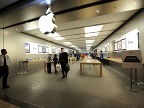 Apple retail store in Pacific  Centre. Photo by Glenn Baglo
