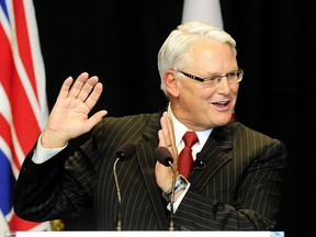 VANCOUVER, BC., FEBRUARY 4, 2011 -- BC Premier Gordon Campbell speaks as the guest of honour at a Board of Trade luncheon  in Vancouver, BC., February 4, 2011.

(Nick Procaylo/PNG)