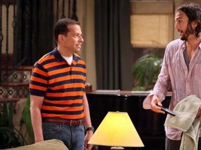 Jon Cryer and Ashton Kutcher in Two and A Half Men
