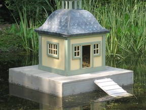 (FILES) A file photo obtained on May 21, 2009, shows a 'Stockholm duck house' which British Conservative opposition MP Sir Peter Viggers claimed 1,600 pounds (2,600 dollars, 1,800 euros) in parliamentary expenses. Lawmakers will be banned from claiming for home loan repayments and employing family members under new rules unveiled Wednesday November 5, 2009, after an expenses scandal which has rocked Britain's parliament. A standards watchdog has proposed overhauling the system after a newspaper published weeks of damaging revelations that MPs had claimed thousands of pounds for everything from a duck house to cleaning the moat at a country home. AFP PHOTO/HEYTESBURY BIRD PAVILIONS/FILES                 NO SALES/RESTRICTED FOR EDITORIAL USE (Photo credit should read HANDOUT/AFP/Getty Images)