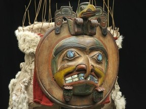 Kwakwaka'wakw frontlet owned by Sam Scow in the Colour of My Dreams.
Photo: Canadian Conservation Institute