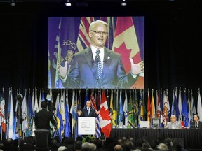Former premier Gordon Campbell, in his last address to the UBCM. No more.