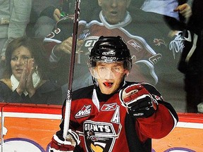 James Henry, showed in a file photo, scored the Giants' only goal in their 2-1 loss to the Prince George Cougars Saturday. (Photo by Steve Bosch, Vancouver Sun)