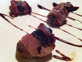 Fray's Famous F-Bombs: The restaurant's signature dish is a share plate of Fraser Valley bacon-wrapped figs with a balsamic reduction. They were fantastic.