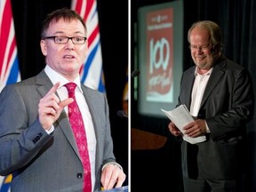 Finance Minister Kevin Falcon and MLA Kevin Krueger disagree on the issue of how to collect the coming PST.
