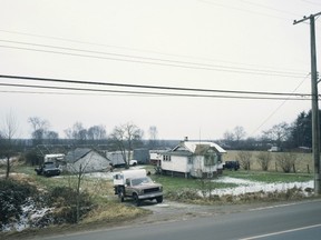 River Road, 1994, transparency in lightbox, by Jeff Wall.