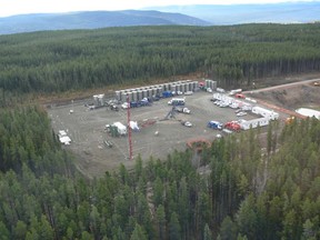 Horn River well sites in northeastern B.C.