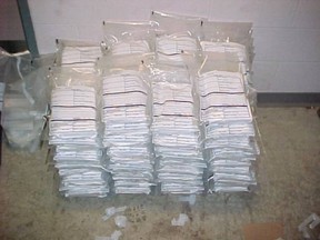 Cocaine file photo from CBSA