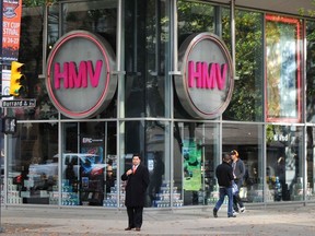VANCOUVER, BC -- NOVEMBER  3,  2011 --  HMV announces it is closing its store at Burrard and Robson in Vancouver.
(Wayne Leidenfrost/ PNG)