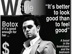 Vancouver image consultant Giovanni Amenta in mock style magazine cover