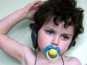 Boy with pacifier