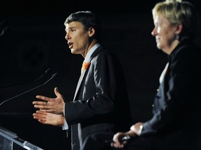 Vision Vancouver Mayor Gregor Robertson and NPA challenger Suzanne Anton  Photo credit: Stuart Davis