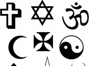 Symbols of many faiths