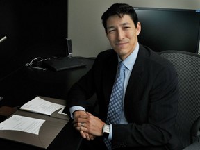 VANCOUVER  BC --FEBRUARY 21, 2011 -- David Sung relaxes in his office in Vancouver  on February 21, 2011.   For story on RRSP's.
(Wayne Leidenfrost/ PNG)
(For story by Jenny Lee)
Trax #00051057A