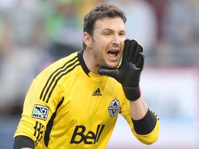 Goalkeeper Joe Cannon of the Vancouver Whitecaps barks out instructions. (Photo by Otto Greule Jr., Getty Images)Jr/Getty Images)
