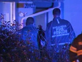 Maple Ridge shooting scene from Global TV