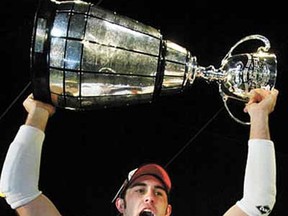 Ricky Ray with the Grey Cup