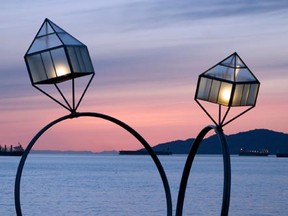 Engagement rings, English Bay, Vancouver