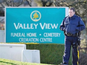 Police at Duhre funeral