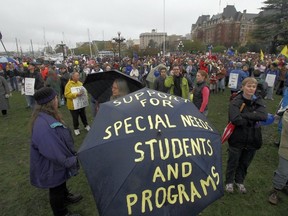 B.C. teachers protest; PNG file photo