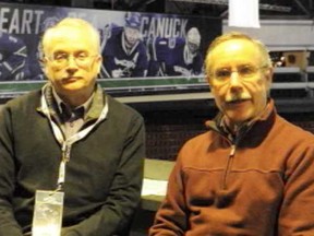 Vancouver Sun reporters Brad Ziemer (left) and Elliott Pap.
