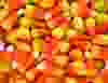 Candy corn – pure sugar Halloween heaven. (photo from Wikimedia Commons)