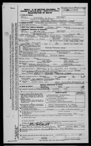 Errol Flynn death certificate