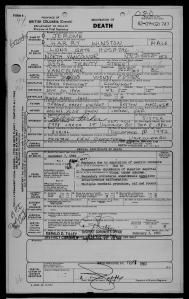 Harry Jerome death certificate