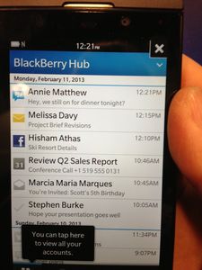 BlackBerry 10 hub