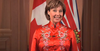 Premier Christy Clark in Chinese outfit.