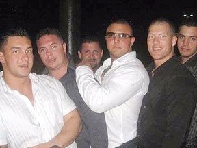 Murder victim Matt Campbell third from left