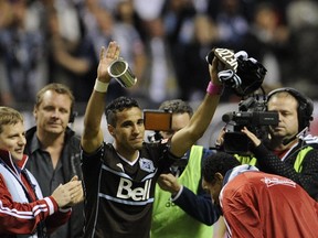 Camilo in happier times in Vancouver, after clinching 2013 MLS scoring title.