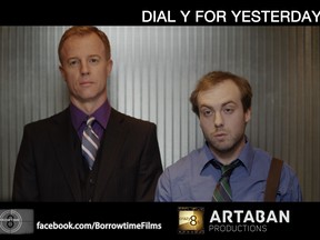 Adam Kozlick plays Pete in Dial Y for Yesterday. Here he is in a scene with David Lewis who plays Rupert in the film.