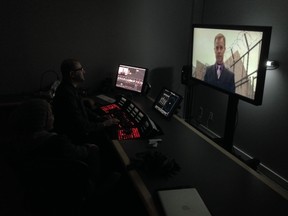 Crazy 8s Colourist and Post Supervisor Larry Di Stefano at work on "Dial Y for Yesterday."