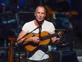 Sting in a performance last year. Photo: AP