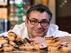 Bruno Feldeisen with brunch time doughnuts