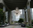 Rodney Graham's spinning chandelier is proposed for under the Granville Street Bridge.