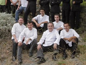 Ferran Adria, second from right, at The Last Waltz, the final meal at elBulli in 2011.
